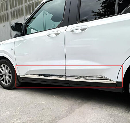 Ford Tourneo Courier Krom Yan Kapı Çıtası 4 Parça 2024 Üzeri Paslanmaz Çelik