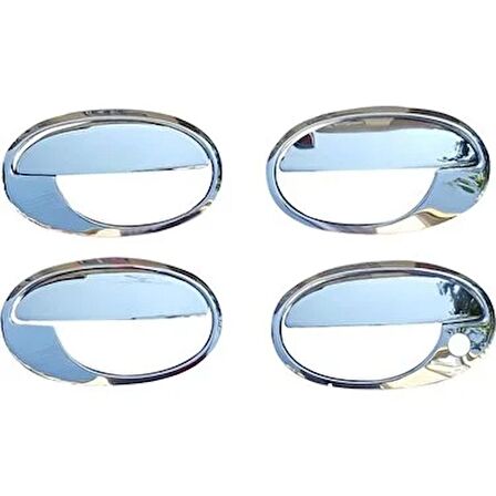 Opel Corsa C Krom Kapı Kolu+Çerçeve 4 Kapı 8 prç 2000-2007 P. Çelik
