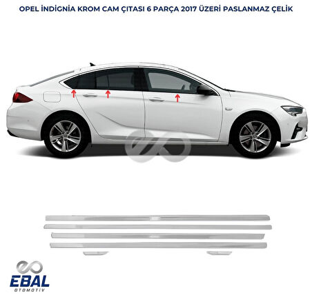 Opel Insignia Krom Alt Cam Çıtası 6 Parça 2017 Ve Üzeri Paslanmaz Çelik