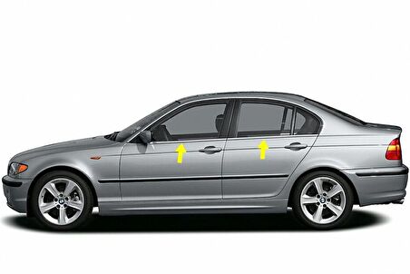 BMW E46 Krom Cam Çıtası 4 prç. 1998-2005 P. Çelik