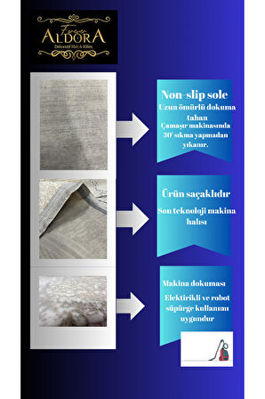 Vizon Makine Dokuma Kaymaz Taban Hayat Ağacı Desen Halı Ald45