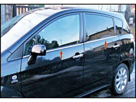 Toyota Verso Krom Cam Çıtası 4 prç. 2006 Üzeri P. Çelik