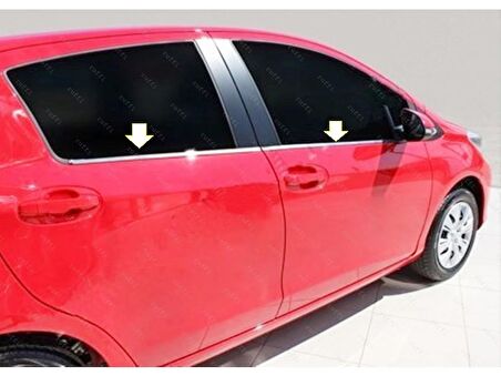 Toyota Yaris Krom Cam Çıtası 4 prç. 2010 Üzeri Paslanmaz Çelik