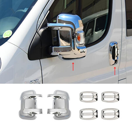 Citroen Jumper Krom Kapı Kolu 4 Kapı+Ayna Kapağı Abs 2 Parça 2006 Ve Üzeri