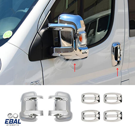 Citroen Jumper Krom Kapı Kolu 4 Kapı+Ayna Kapağı Abs 2 Parça 2006 Ve Üzeri