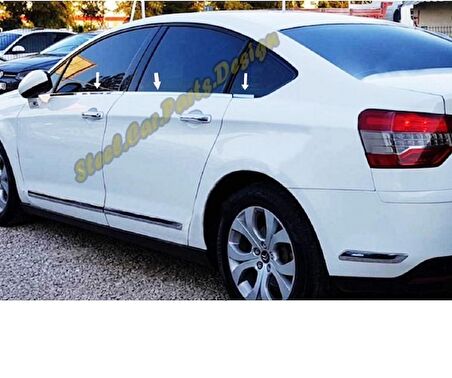 Citroen C5 Krom Cam Çıtası 6 prç. 2008 Üzeri P. Çelik