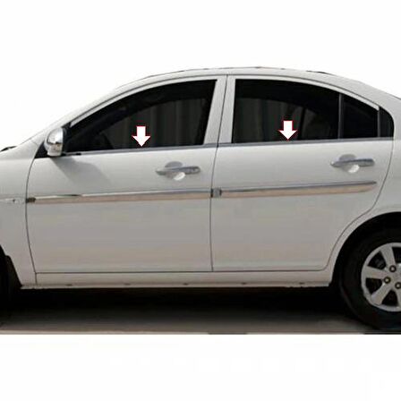 Hyundai Accent Era Krom Cam Çıtası 4 Parça 2006 Üzeri Pas. Çelik