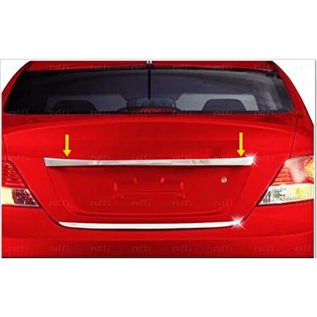 Hyundai Accent Blue Krom Bagaj Alt Çıtası 2011 Üzeri P. Çelik