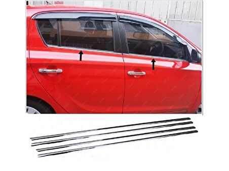 Hyundai i20 Krom Cam Çıtası 4 prç. 2008-2014 ARASI P. Çelik