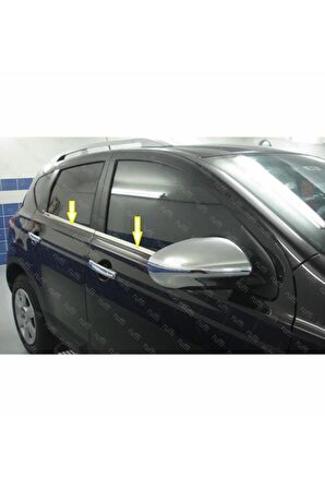 Nissan Qashqai +2 Krom Cam Çıtası 4 prç. 2010 Üzeri P. Çelik