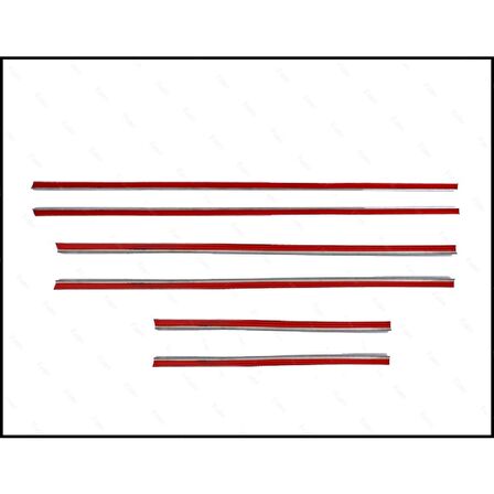 Nissan X-Trail Krom Cam Çıtası 6 prç. 2007-2014 Arası P.Çelik