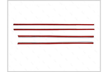 Skoda Super B6 Krom Cam Çıtası 4 prç. 2008-2013 P. Çelik