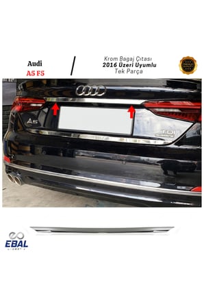 audi a5 f5 krom bagaj çıtası (2016-2024) - paslanmaz çelik