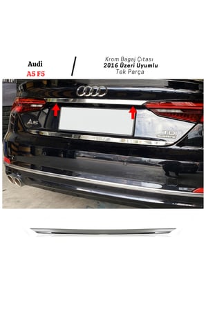 audi a5 f5 krom bagaj çıtası (2016-2024) - paslanmaz çelik