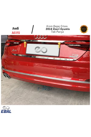 audi a5 f5 krom bagaj çıtası (2016-2024) - paslanmaz çelik