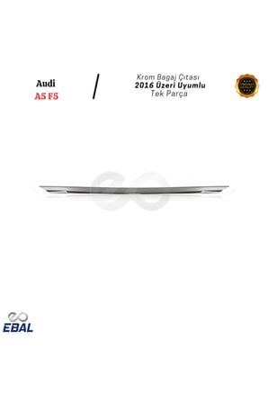 audi a5 f5 krom bagaj çıtası (2016-2024) - paslanmaz çelik