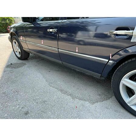 Mercedes E Klasse W124 Krom Yan Kapı Çıtası 8 prç 1984-1995 arası P.Çelik