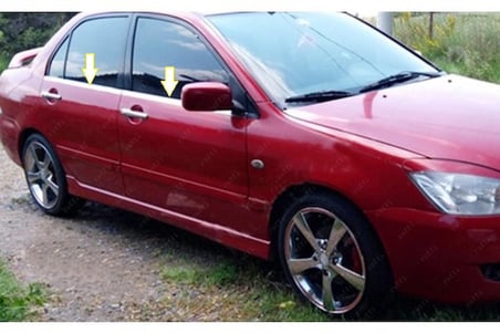 Mitsubishi Lancer 9 Krom Cam Çıtası 4 prç. 2004-2008 P. Çelik