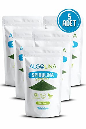 Spirulina Tozu 100 Gr (5 Adet) - Bitkisel Protein Kaynağı