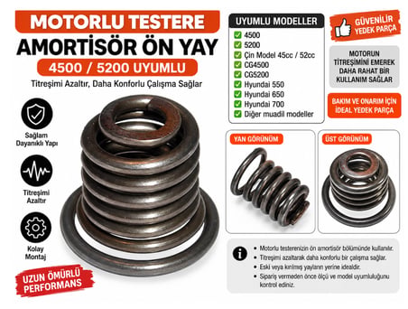 Algaride 4500  5200 ve Hyundai Uyumlu Motorlu Testere Amortisör Ön Yay Titreşim Emici Dayanıklı Yedek Parça