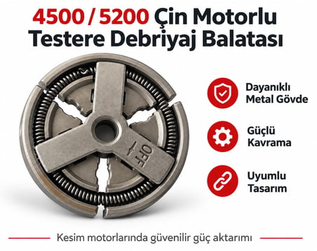 Algaride 4500  5200 Çin Motorlu Testere Uyumlu Debriyaj Balatası  3 Ayaklı Yaylı Kavrama Yedek Parça