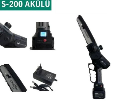 Algaride Yokatta S-200 Çift Akülü Budama Testeresi 25V 4Ah  2Ah Lityum Pil Ağaç Dal Kesme Testere