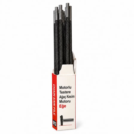 ALGARIDE ENG Motorlu Testere Eğe Seti 12'li  4.5 mm 11/64"  91 Ayak Zincirler İçin Yuvarlak Eğe