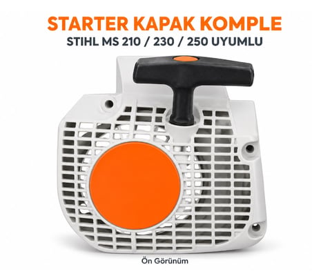 Algaride Stihl MS 210  MS 230  MS 250 Uyumlu Starter Kapak Komple  Motorlu Testere Marş Kapağı