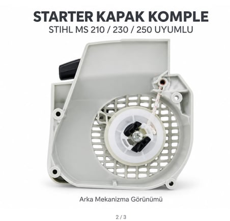 Algaride Stihl MS 210  MS 230  MS 250 Uyumlu Starter Kapak Komple  Motorlu Testere Marş Kapağı