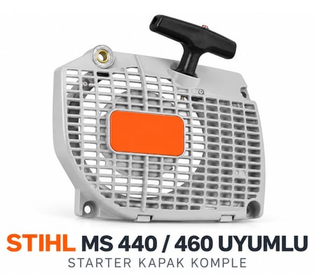 Algaride Stihl MS 440 MS 460 Uyumlu Starter Kapak Komple  Motorlu Testere Marş Kapağı ve İp Çekme Mekanizması
