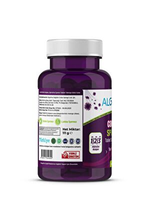 Collagen + Spirulina Tablet Takviye Edici Gıda - 1260 Mg 60 Tablet - (kolajen Tip 1 2 3)