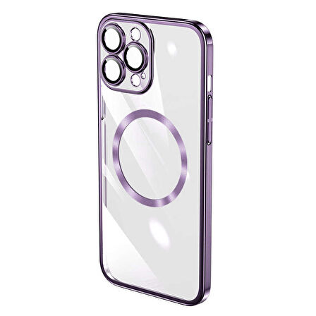 Apple iPhone 14 Pro Kılıf Wireless Şarj Özellikli Sert PC  Riksos M-safe Kapak