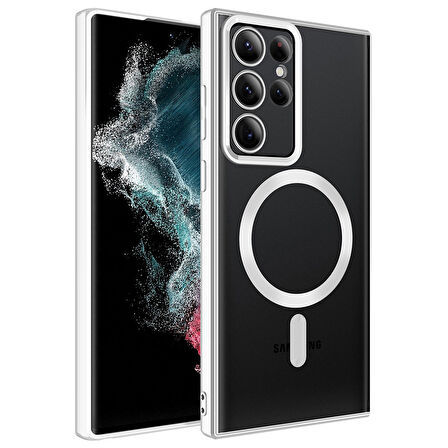 Galaxy S22 Ultra Kılıf M-safe Wireless Şarj Özellikli  Setro Silikon