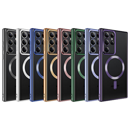 Galaxy S22 Ultra Kılıf M-safe Wireless Şarj Özellikli  Setro Silikon