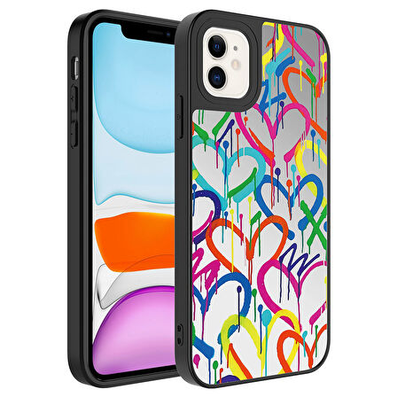 Apple Uyumlu iPhone 11 Kılıf Aynalı Desenli Kamera Korumalı Parlak  Mirror Kapak
