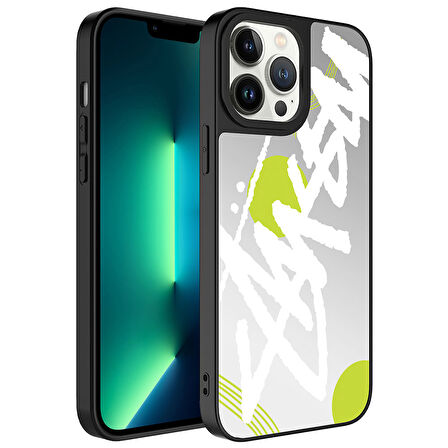Apple iPhone 13 Pro Kılıf Aynalı Desenli Kamera Korumalı Parlak  Mirror Kapak