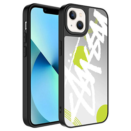 Apple iPhone 13 Kılıf Aynalı Desenli Kamera Korumalı Parlak  Mirror Kapak