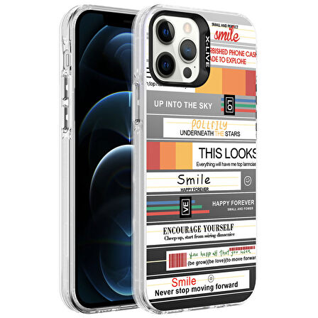 Apple iPhone 12 Pro Max Kılıf Desenli  Silver Sert Kapak