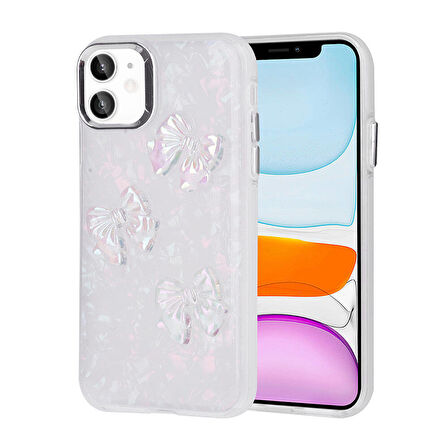 Apple Uyumlu iPhone 11 Kılıf Kabartma Figürlü Parlak  Eralli Silikon Kapak