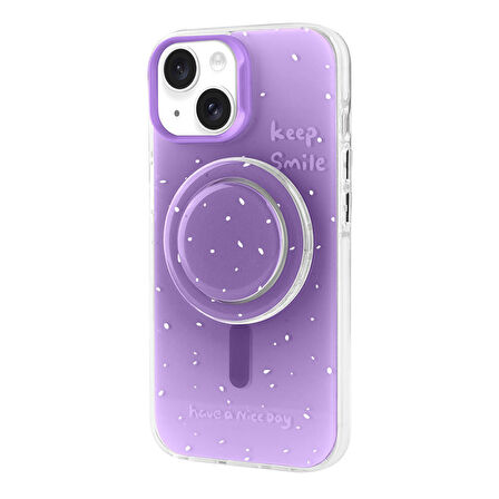 Apple iPhone 15 Kılıf M-safe Şarj Özellikli Tak-Çıkar Pop Soketli  Tiktok Kapak
