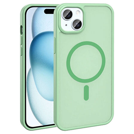 Apple iPhone 13 Kılıf M-safe Şarj Özellikli Mat Arka Yüzey  Sio Kapak