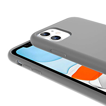 Apple Uyumlu iPhone 11 Kılıf M-safe Şarj Özellikli Sıvı Teknolojili Silinebilir Sert  Kivi Kapak