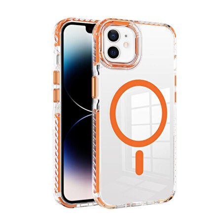 Apple Uyumlu iPhone 11 Kılıf M-safe Şarj Özellikli Airbagli Takılabilir Askı Aparatlı  Nana Kapak