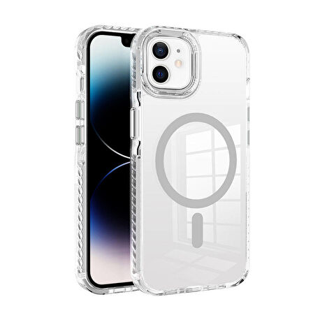 Apple Uyumlu iPhone 11 Kılıf M-safe Şarj Özellikli Airbagli Takılabilir Askı Aparatlı  Nana Kapak