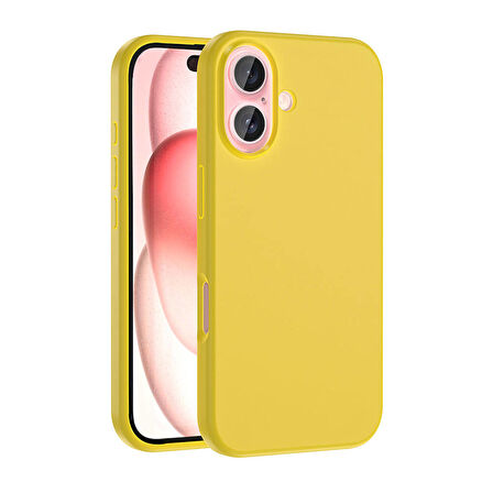 Apple iPhone 16 Plus Kılıf M-safe Şarj Özellikli Sıvı Teknolojili Silinebilir Sert  Kivi Kapak