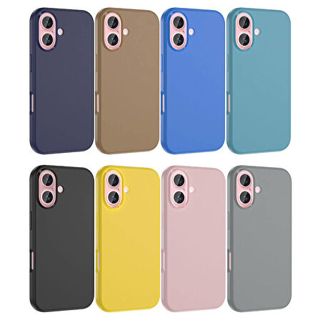 Apple iPhone 16 Plus Kılıf M-safe Şarj Özellikli Sıvı Teknolojili Silinebilir Sert  Kivi Kapak