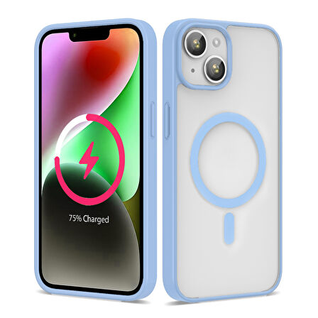 Apple iPhone 13 Kılıf M-safe Wireless Şarj Özellikli Silikon  Ege Kapak