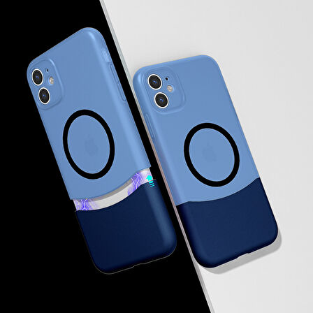 Apple Uyumlu iPhone 11 Kılıf M-Safe Şarj Özellikli Mıknatıslı  Duble Kapak