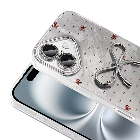 Apple iPhone 16 Kılıf Kamera Korumalı Figürlü  Ponti Silikon Kapak