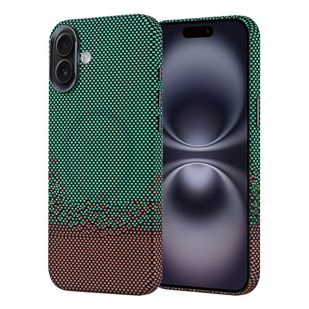 Apple iPhone 16 Plus Kılıf M-safe Şarj Özellikli Karbon Fiber Görünümlü  Nekst Kapak